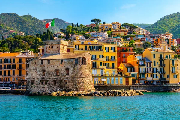 Castelo Italiano Beira Mar Castello Rapallo Zona Riviera Italiana Portofino — Fotografia de Stock