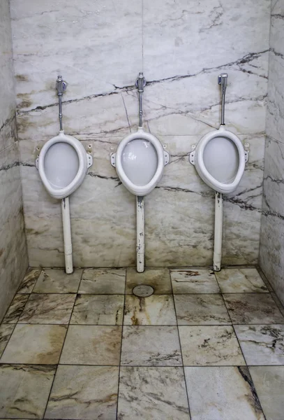 Interior Baño Público Ciudad Detalle Aseo Para Hombres Necesidades Básicas — Foto de Stock