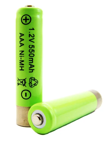 Тип Батареи Aaa Аккумуляторы Изолированный Белом Фоне — стоковое фото