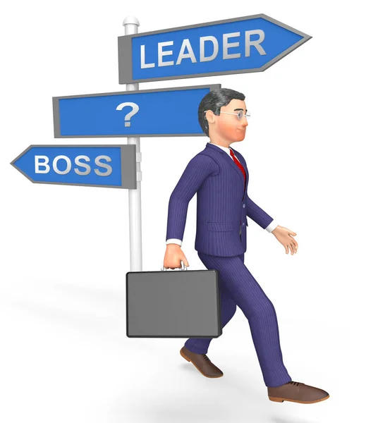 Boss Leader Sign Bedeutet Ein Team Besser Führen Als Managen — Stockfoto