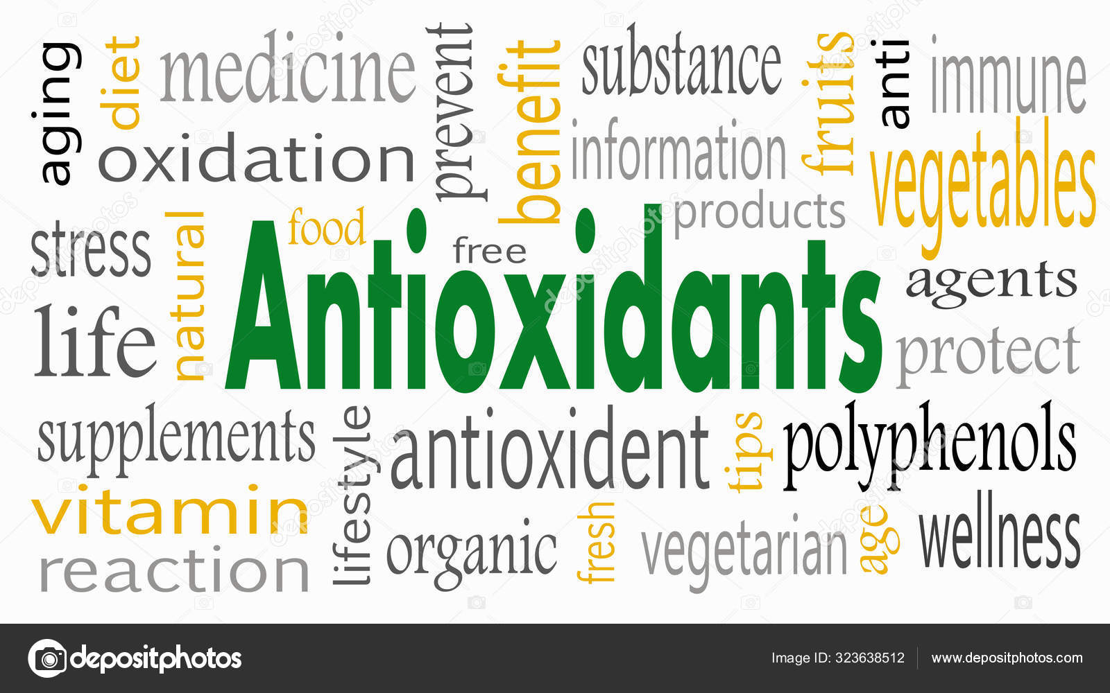 Antioxidant Word Cloud Concept Illustration Stock Photo by ©YAYImages