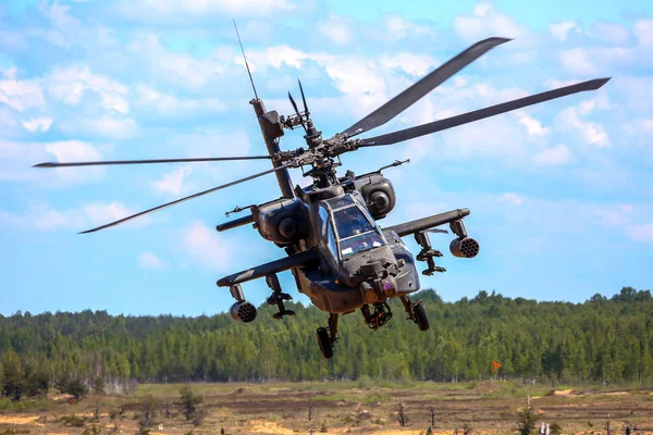 Blackhawk Apache Treinamento Militar Internacional Saber Strike 2017 Adazi Letônia — Fotografia de Stock