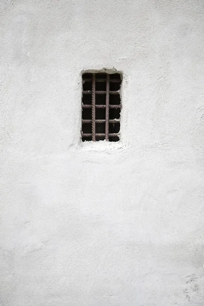 Vieille Fenêtre Dans Mur Détail Mur Béton Avec Une Pequela — Photo