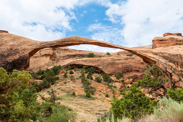 Landscape Arch Devils Garden Trail Arches National Park Utah — Stock fotografie