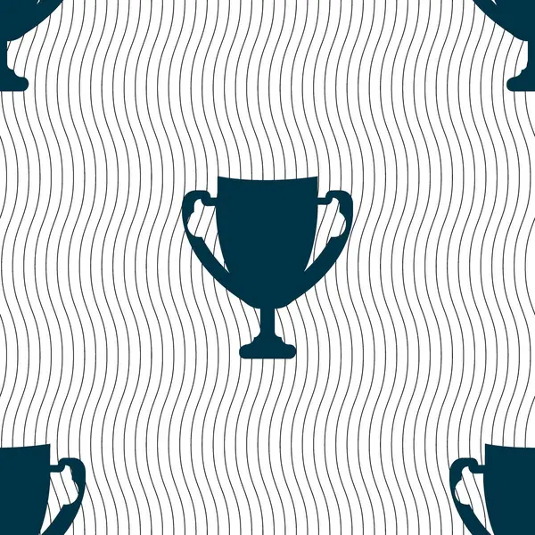 Знак Знака Победителя Кубка Награждение Победителей Символом Трофей Бесшовный Рисунок — стоковое фото