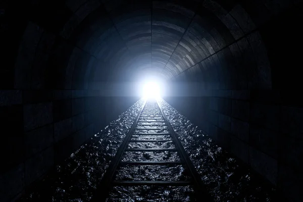 Rail Cave Perspective Background Passage Mystery — Stock Photo, Image