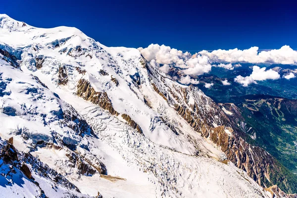 Sneeuwbergen Chamonix Mont Blanc Haute Savoie Alpen Frankrijk — Stockfoto