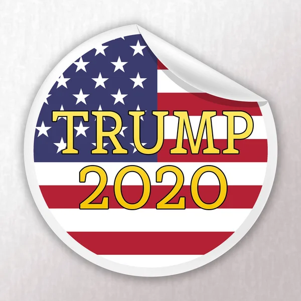 Trump 2020 Republican Candidate For President Nomination. United States Voting For White House Reelection - 2d Illustration