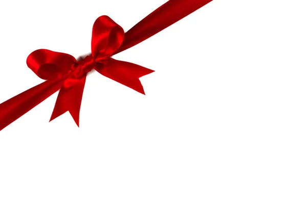 Red Gift Bow Isolated White Background — Stock Photo, Image