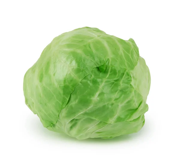 在白色背景上隔离的绿色卷心菜 — 图库照片