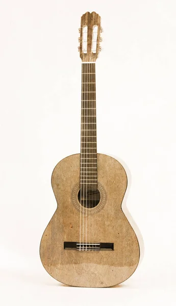 Guitarra Clássica Isolada Isolada Sobre Fundo Branco Brown — Fotografia de Stock