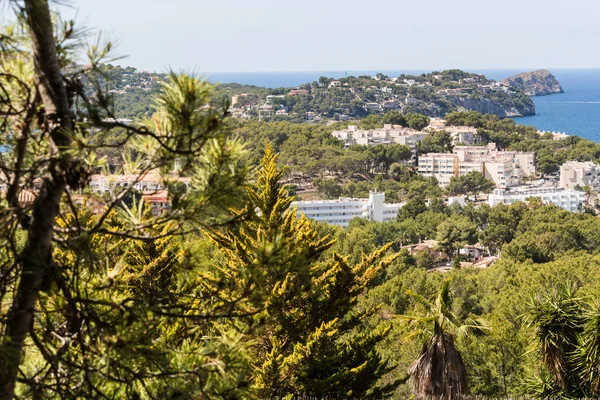 Panorama Van Baai Paguera Gefotografeerd Vanaf Berg Costa Calma — Stockfoto