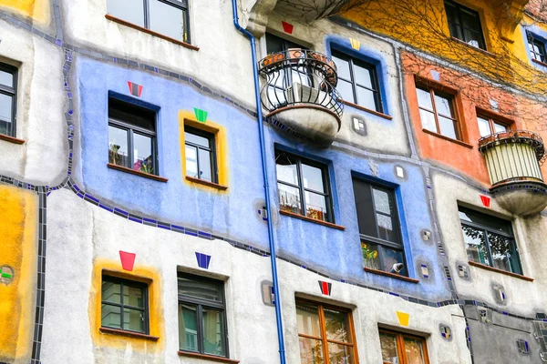 Hundertwasserhaus Landstrabe District Vienna City Austria — Foto de Stock