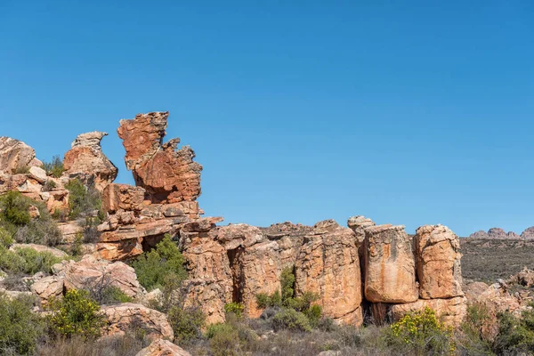 Formaciones Rocosas Truitjieskraal Las Montañas Cederberg Provincia Occidental Del Cabo — Foto de Stock