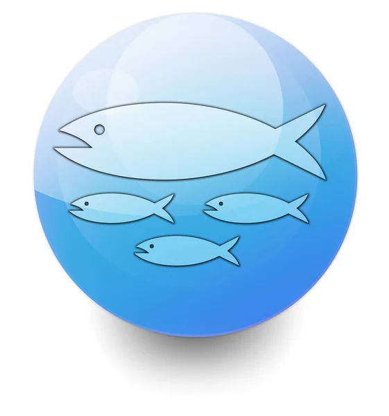 Icon Button Pictogram Fish Hatchery — 스톡 사진