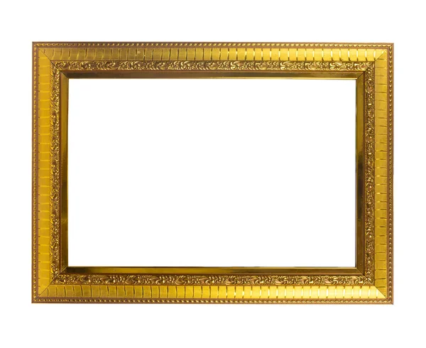 Gouden Frame Geïsoleerd Met Clipping Pad — Stockfoto