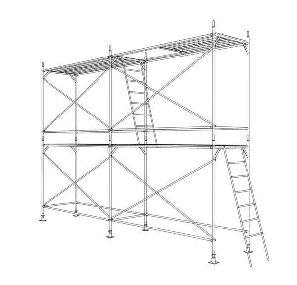 Szkic Rusztowania Ilustracja Styl Druciany — Zdjęcie stockowe