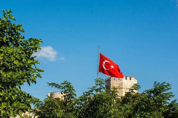 Stanbul Türkiye Deki Antik Konstantinopolis Surları — Stok fotoğraf