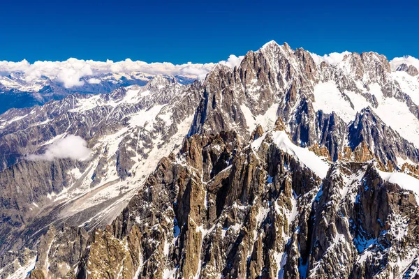 Montanhas Nevadas Chamonix Mont Blanc Haute Savoie Alpes França — Fotografia de Stock