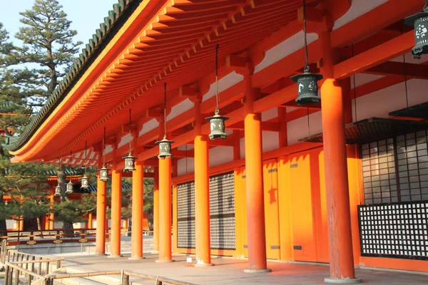 Arquitectura Del Palacio Principal Santuario Heian Refleja Estilo Las Características — Foto de Stock