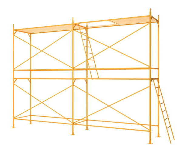 Скаффолд Ізольований Білому Тлі Ілюстрація — стокове фото