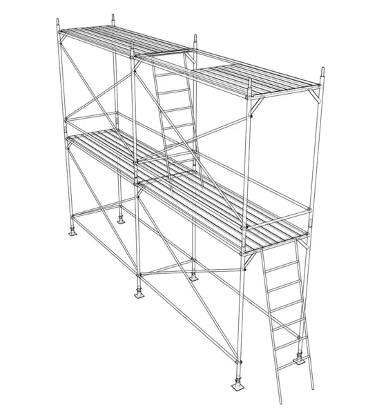 Szkic Rusztowania Ilustracja Styl Druciany — Zdjęcie stockowe