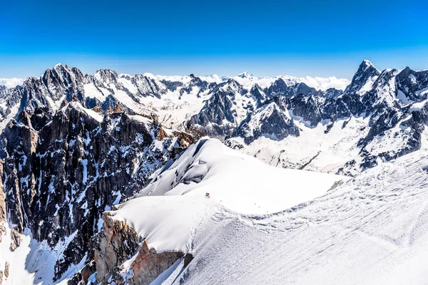 Montanhas Nevadas Chamonix Mont Blanc Haute Savoie Alpes França — Fotografia de Stock