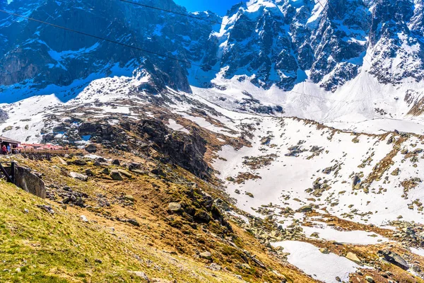 Montagnes Enneigées Chamonix Mont Blanc Haute Savoie Alpes France — Photo