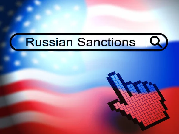 Trump Rusia Sanciones Embargo Bancario Federación Rusa Putin Comercio Cuentas — Foto de Stock