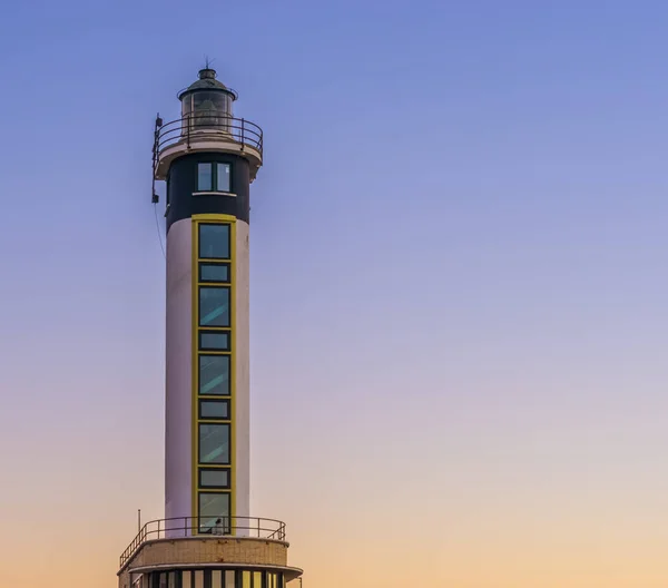 Arquitetura Belga Moderna Porto Blankenberge Bélgica Farol Nas Docas — Fotografia de Stock