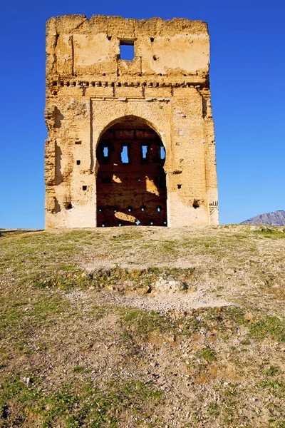 Old Brown Construction Africa Morocco Sky Tower — Stock Photo, Image