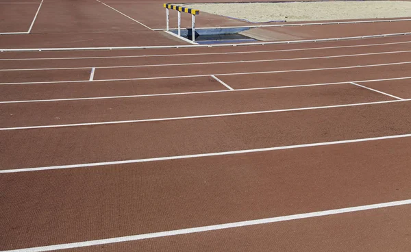 Running track, outdoor sporting detail, running equipment