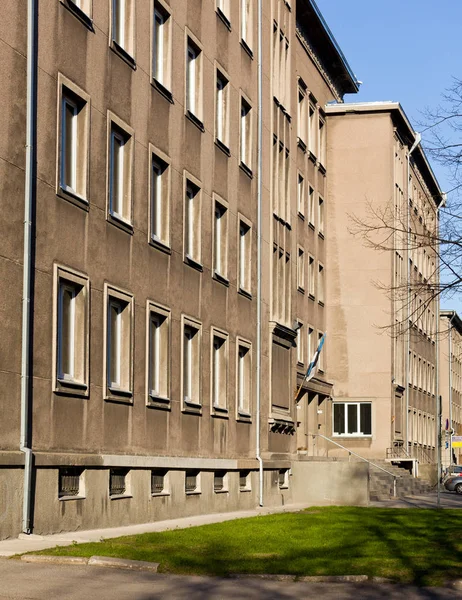 Antiguo Edificio Oficinas Tallin Estonia Como Ejemplo Arquitectura Diseño Era — Foto de Stock