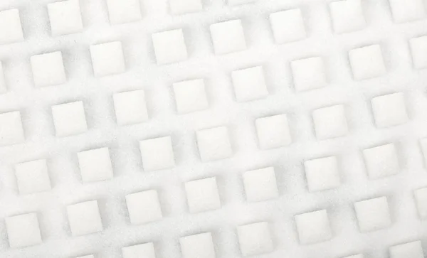 Cubos Açúcar Doce Branco Padrão Sem Costura Foco Seletivo — Fotografia de Stock