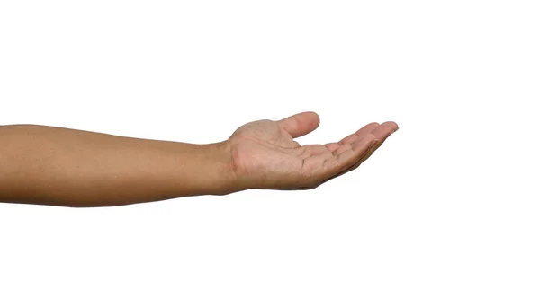 Hand Reaching Something Isolated White Background — Stock Photo, Image
