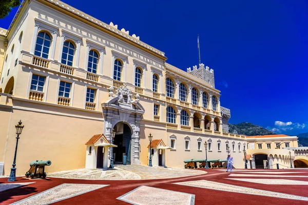 Guardia Seguridad Palacio Del Príncipe Fontvielle Montecarlo Mónaco Costa Azul —  Fotos de Stock