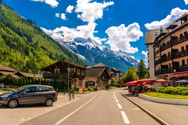 Route Village Chamonix Mont Blanc Haute Savoie Alpes France — Photo