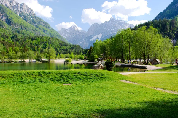 Jasna See Kranjska Gora Slowenien Schöner Erholsamer Ort Triglav Nationalpark — Stockfoto