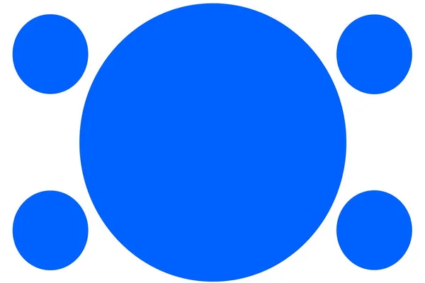 Κυκλικά Χρωματιστά Πανό Μπλε Κύκλοι Μπορεί Χρησιμοποιηθεί Για Σκοπούς Εικονογράφησης — Φωτογραφία Αρχείου