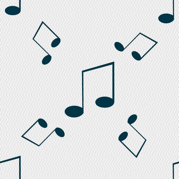 Ikona Liściku Muzyczny Symbol Płynny Wzór Geometrycznej Fakturze Ilustracja — Zdjęcie stockowe