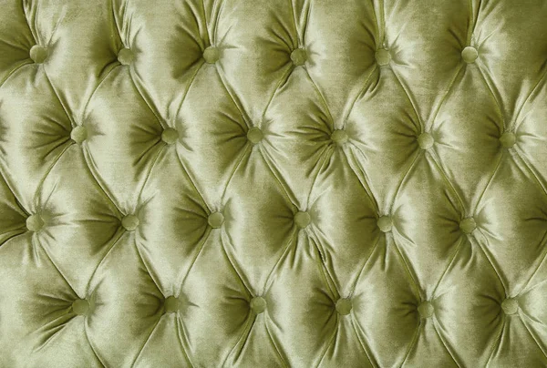 Pastel Green Velvet Capitone Textile Background Retro Chesterfield Style Checkered — Stock Photo, Image