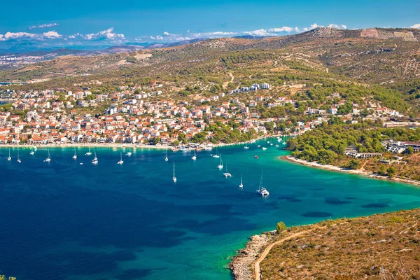 Primosten Archipiélago Azul Adriático Vista Mar Dalmacia Región Croacia — Foto de Stock