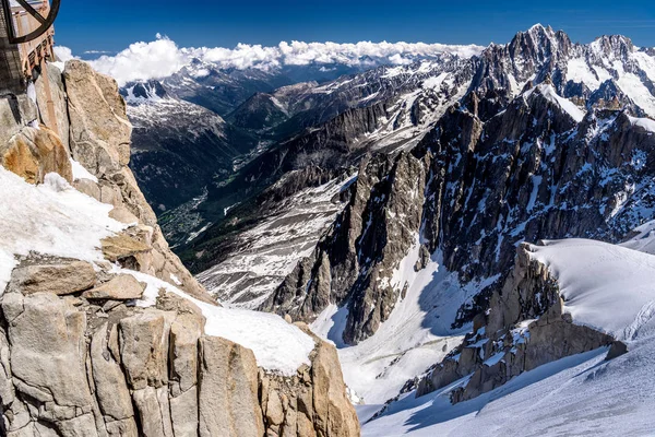 Montanhas Nevadas Chamonix Mont Blanc Haute Savoie Alpes França — Fotografia de Stock