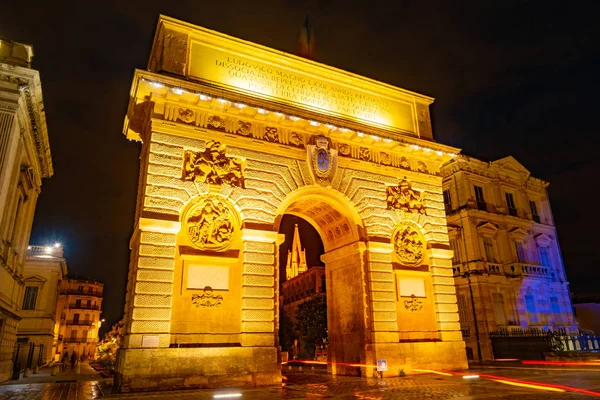 Porte Peyrou Arco Triunfal Montpellier Montpellier Occitanie França — Fotografia de Stock