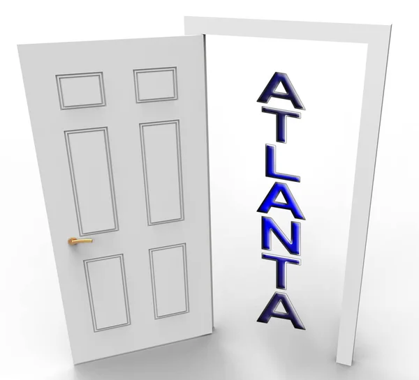 Atlanta Real Estate Doorway Εμφανίζει Επενδύσεις Ακίνητα Στη Γεωργία Ηνωμένες — Φωτογραφία Αρχείου