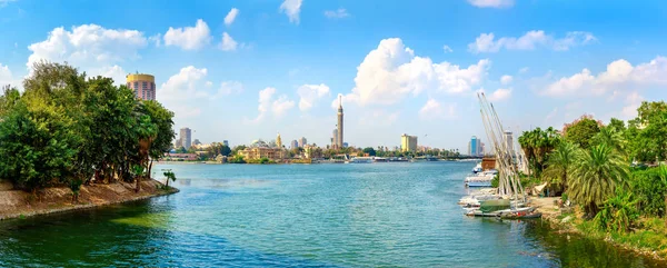 Nile Cairo Panorama Day Egypt — Stock Photo, Image