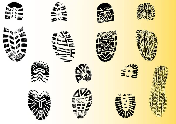 Shoeprints Vetores Transparentes Altamente Detalhados Para Que Eles Possam Ser — Fotografia de Stock