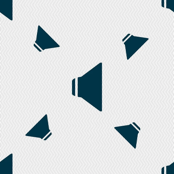 Hangszóró Hangerő Jel Ikon Hangszimbólum Zökkenőmentes Minta Geometriai Textúrával Illusztráció — Stock Fotó