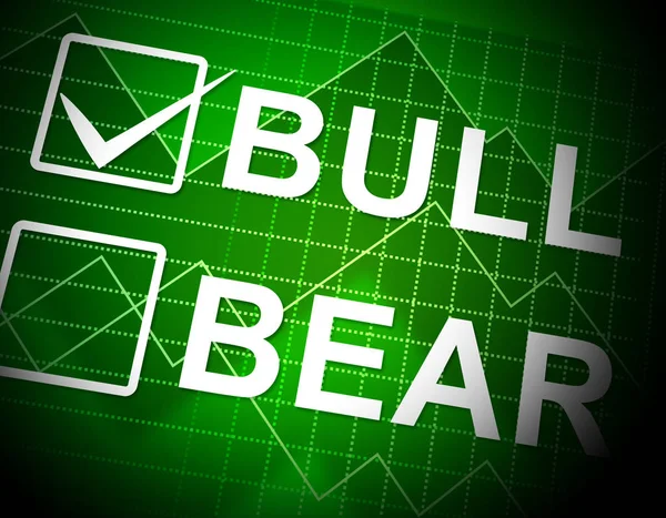 Bull Bear Market Graph Nyereséget Vagy Veszteséget Jelent Forex Részvények — Stock Fotó