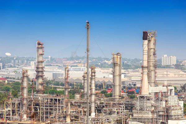 Aardolie Raffinaderij Industrie Voor Destillaat Ruwe Olie Tot Benzine Voor — Stockfoto